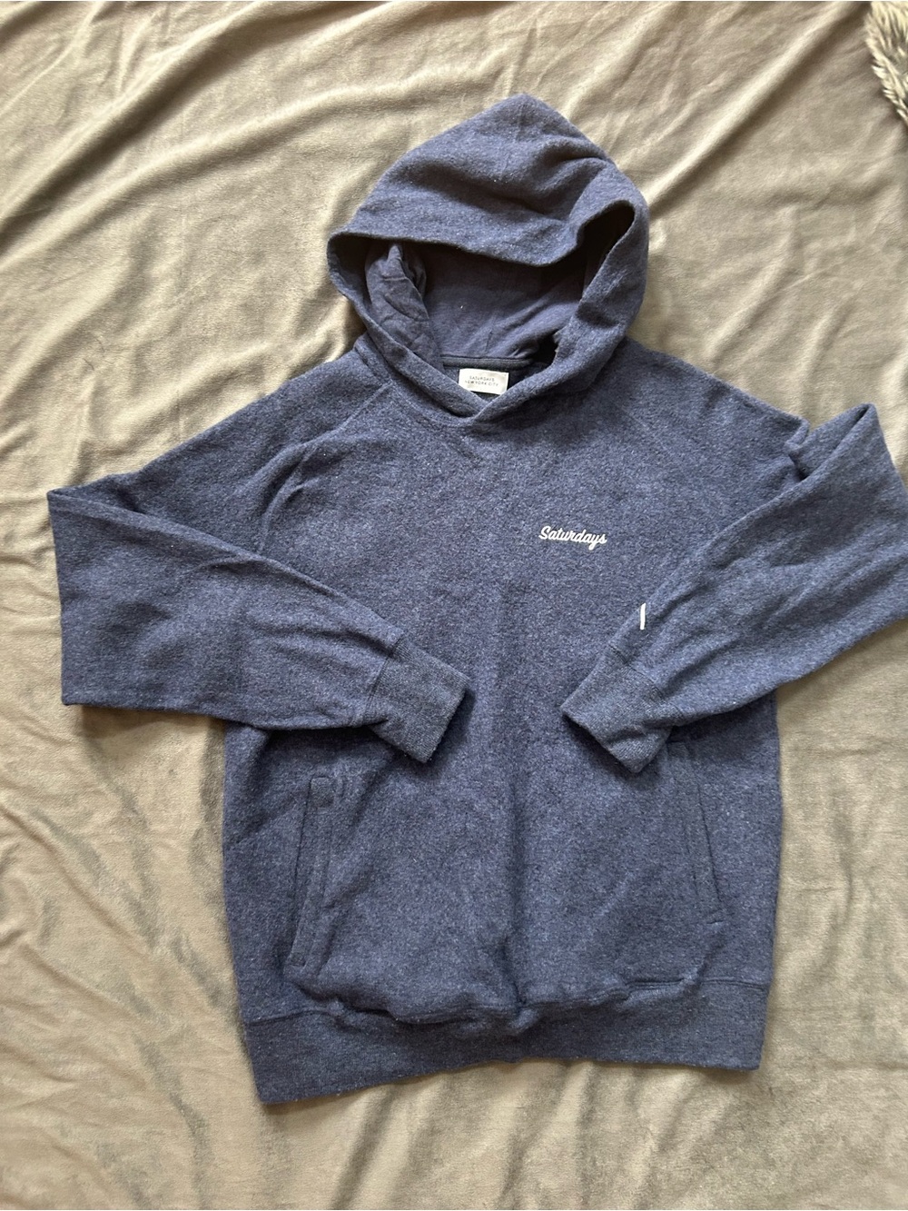 Saturdays New York City Navy Hooded Pullover